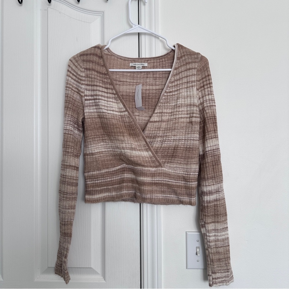 American Eagle Wrap Knit Sweater